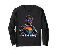 Strong Black History King with Pride and Powerful Heritage Long Sleeve T-Shirt