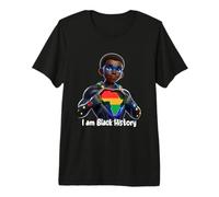 Strong Black History King with Pride and Powerful Heritage Premium T-Shirt