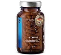 Strong - Black Maca Complex with Tribulus Terrestris, Cordyceps Sinensis, L-Arginine, Black Garlic, Fenugreek Seed, Ginseng, Zinc & Selenium - Supplement for Men - 90 Capsules