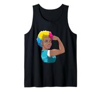 Strong Black Pansexual Woman Pride Power Tank Top