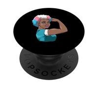 Strong Black Transgender Woman Pride Power PopSockets Adhesive PopGrip