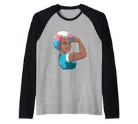 Strong Black Transgender Woman Pride Power Raglan Baseball Tee