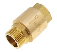 Strong Brass 1 Way Check Valves 3/4 Inch Threaded Inline Spring Loaded Connector for Water Systems and Storage Tanks Strong Brass Check Valves