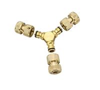Strong Brass 3 Way Quick Connection Hose Adapter Erosion Resist for Washing & Multi Purpose Water Pipe Connection Triple Outlet Water Pipe Splitters