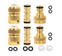Strong Brass Hose Adapters General Quick Connection Couplers for Faucets Garden Hoses & Washing Machine Tubes Fast Release Hose Coupling Adapters