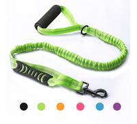 Strong Bungee Shock Absorbing Dog Leash, Tactical Dog Leash Heavy Duty with Comfortable Padded Handle and Highly Reflective Threads for Small Medium and Large Dogs Training and Walking