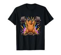 Strong Capybara Weightlifting Gym Motivation T-Shirt