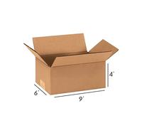 Strong Cardboard Storage Boxes for Posting Small & Large Parcels ━ Moving Bulk Gifts, Single Wall Eco Friendly Shipping Cartons, Corrugated Boxes (9x6x4 ━ 229x152x102mm, Pack of 25)