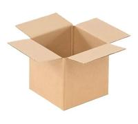 Strong Cardboard Storage Boxes for Posting Small & Large Parcels ━ Moving Bulk Gifts, Single Wall Eco Friendly Shipping Cartons, Corrugated Boxes (4x4x4 ━ 102x102x102mm, Pack of 10)