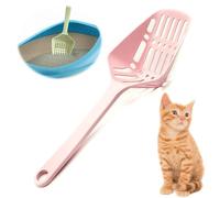 Strong Cat Litter Scoop Plastic Cat Litter Shovel Cat Poop Scoop Cat Litter Tray Scoop Handy Sand Sifter Poop Sieve Cleaning Tool Shovel Scoop Cat Scoop (Pink, Medium)