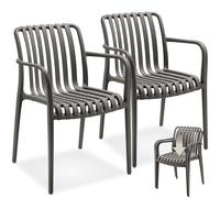 Strong Chairs Plastic Patio Garden Outdoor Home Partying Stacking Camping Low