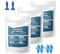 Strong Clay Iron Adhesive, High-strength Multi-purpose Repair Clay, Steel Reinforced Epoxy Putty, All Purpose Strong lay Iron Adhesive for Bonding Plastic Metal Ceramic Wood Tile Glass (300g)