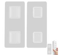 Strong Clear Adhesive Hook - Double Sided PVC Wall Bracket 5.5 x 2.4 Inches Waterproof Clear Hook Heavy Duty Storage Rack Durable Reusable Organizer for Kitchen Room