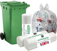Strong Clear Wheelie Bin Liners Heavy Duty Rubbish Sacks for Big Refuse Bins 240 Litre Refuse Sacks Heavy Duty (10)