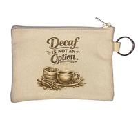 Strong Coffee is Always The Choice Key Chain Coin Purse Beige
