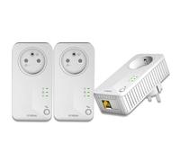 STRONG CPL 600 Mbps, Tri Pack, Filtered Socket, Fast Ethernet Port, Compatible with Internet Boxes, Ideal Multi TV, HD Streaming, No Configuration, Ready to Use, 4-Year Warranty