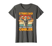 Strong dad Like a Regular dad but Cooler Bodybuilder Gym T-Shirt, Women, Asphalt Grey, X-Small