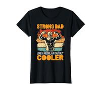 Strong dad Like a Regular dad but Cooler Bodybuilder Gym T-Shirt, Women, Black, Small