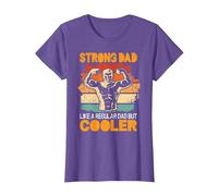 Strong dad Like a Regular dad but Cooler Bodybuilder Gym T-Shirt, Women, Purple Heather, Small