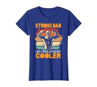Strong dad Like a Regular dad but Cooler Bodybuilder Gym T-Shirt, Women, Royal Blue, X-Small