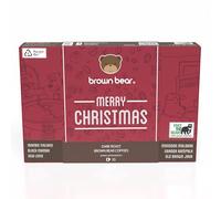 Strong Dark Roast Espresso Christmas Coffee Beans Taster Gift Set For Coffee Lovers - 6 Brown Bear Blends In 1 Xmas Selection Pack - Strength 5 - Brown Bear