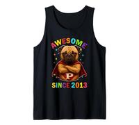 Strong Dog Awesome Since 2013 Funny Pug Tank Top