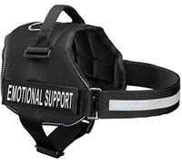 Strong Dog Harness for Emotional Support, Reflective Straps, Interchangeable Patches, Carrying Handle - ESA Dog Vest in 8 Sizes, Durable Service Harness for Working and Assistance Dogs