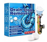 Strong Drain Effervescent Tablet for Kitchen & Bathroom Pipes,Disposal Cleaner Tablets,Quick-Dissolving Drain Clog Remover,Sink DrainCleaner for Sewer,Toilet,Septic Tank,Home Cleaning Essentials