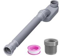 Strong Drain Pipe Set for Compact Bathrooms Featuring Conversion Fitting and Sealing Substance for Secure Connection PP Drain