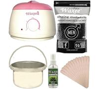 STRONG Film Hard wax for Men, Beads, Stripless, Male Stubborn hair removal HOT! (Complete waxing kit)