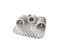 Strong Fleece Cats Tunnel and Bed Combination Detachable Cover for Small Pets Comfort Permanent Cats Cave