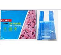 Strong FOOD Tie Handle Resealable Sandwich Freezer Bags Kitchen Storage Bags. For Fresh Food, Vegetables, Fruit, Meat, Meal Prep, Sandwiches For Home & Travel Use Freezer Safe (100, Blue, Small)