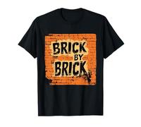 Strong Foundations with Brick by Brick Statement T-Shirt