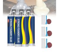 Strong Foundry Glue,Enhanced Metal Repair Adhesive, High Temperature Resistant Casting Glue, Heavy Duty Magic Welding Gel for Cracks, Defects, and Surface Repairs (3)