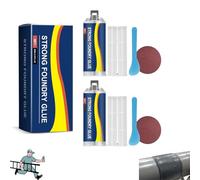 Strong Foundry Glue,Metal Repair Glue,2025 New Metal Casting High Temperature Resistant, Weld Super Glues, High Strength Adhesive for Defects, Iron, Aluminum-2pcs
