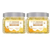 Strong Gel Air Freshener | (Pack of 2) Citrus Zest Fresheners for Home, Bathrooms, and Cars | Lasts 90 Days for Improved Home Fragrance | Essential Oil Odour Eliminator Gel by Perfa
