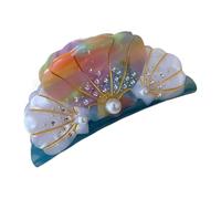Strong Grip Jaw Barrettes, Starfish Hair Clip, Nonslip Hairpin Creative Accessories with Pearl Elements for Women, Girls, Thick and Thin Hair, 3.54x1.69 inches