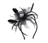 Strong Hair Clips Retro Feather Hair Hoop Women Girl Patry Decoration Dress Party Hoop Gifts For Her Cute Accessories (Black, One Size)