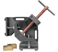 Strong Hand Tools, Heavy Duty Cast Iron, 90 Degree Right Angle Clamp, Corner Clamp, Adjustable Swing Jaw, Quick Acting Screw, Angle Iron Stand-Offs, 2.45" T-Clearance, 2X Magnetic Rest Blocks. WAC35D