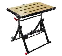 Strong Hand Tools, Nomad, Steel Welding Table, Three 1.1" (28mm) Table Slots, Adjustable Angle and Height, Casters, Retractable Guide Rails, Eccentric Leveling Foot, TS3020, Black, 32 Inch
