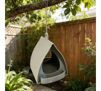 Strong Hanging Bird Feeder Built from forPLA Material for Resilience Against Environmental Stressors in Residential Outdoor Feeding Zones (white)