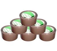 Strong Heavy Duty Packing Tape - Great Sticky Tape for Parcel Boxes, Long Term Storage Adhesive Tape for Shipping & Moving | Industrial House Hold Uses, Pack of 3 & 6 Roll, Brown & Clear (48mm x 66m)