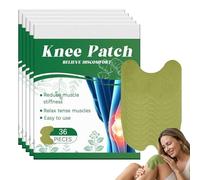 Strong Herbal Knee Patches - Warming Patches with Wormwood & Ginger for Joint & Muscle Support, Soothes Discomfort, Tension & Stiffness, 36 Count (5PCS)