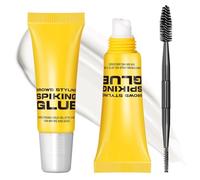 Strong-hold brow gel, waterproof and sweatproof, double-ended brow brush set, 2-in-1 brow gel, suitable for baby hair bangs and wild brow shapes.