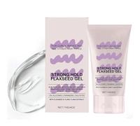 Strong Hold Flaxseed Gel, Extra Strong Scrunch Gel for Defined Curls, Long-lasting Hold & Natural Shine for Curly Hair, Coily or Wavy Hair, Curling Styling- All Natural (1pcs)
