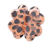 Strong Hold Magnetic Hair Clips for Women, Non-Slip Leopard Print Four Leaf Design Thick & Thin Hair, Comfortable Day Styling Accessory with Secure