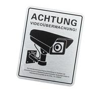 Strong Impermeable Warning Sign with Security Exemplary for Manufactories Depots and Subterranean Garages High-Visibility Rustproof Aluminum Security Sign for Factories Warehouses & Outdoor Parking