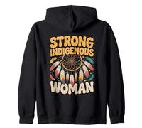 Strong Indigenous Woman Indigenous Native Pride Zip Hoodie