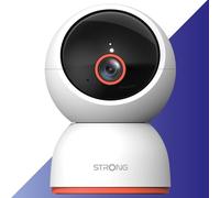 Strong Indoor Camera 4K, Baby Camera 360° Pan/Tilt, Dog Camera Motion Detection, Auto Tracking, Ultra HD Night Vision, 2-Way Audio, Cloud & 512GB SD, 2.4G/5G WiFi, Home Security, Google TV