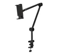 Strong Iron Phone Clamp Mount Multi Angle Adjustable for Live Learning on Bed or Desk 12.5-18cm